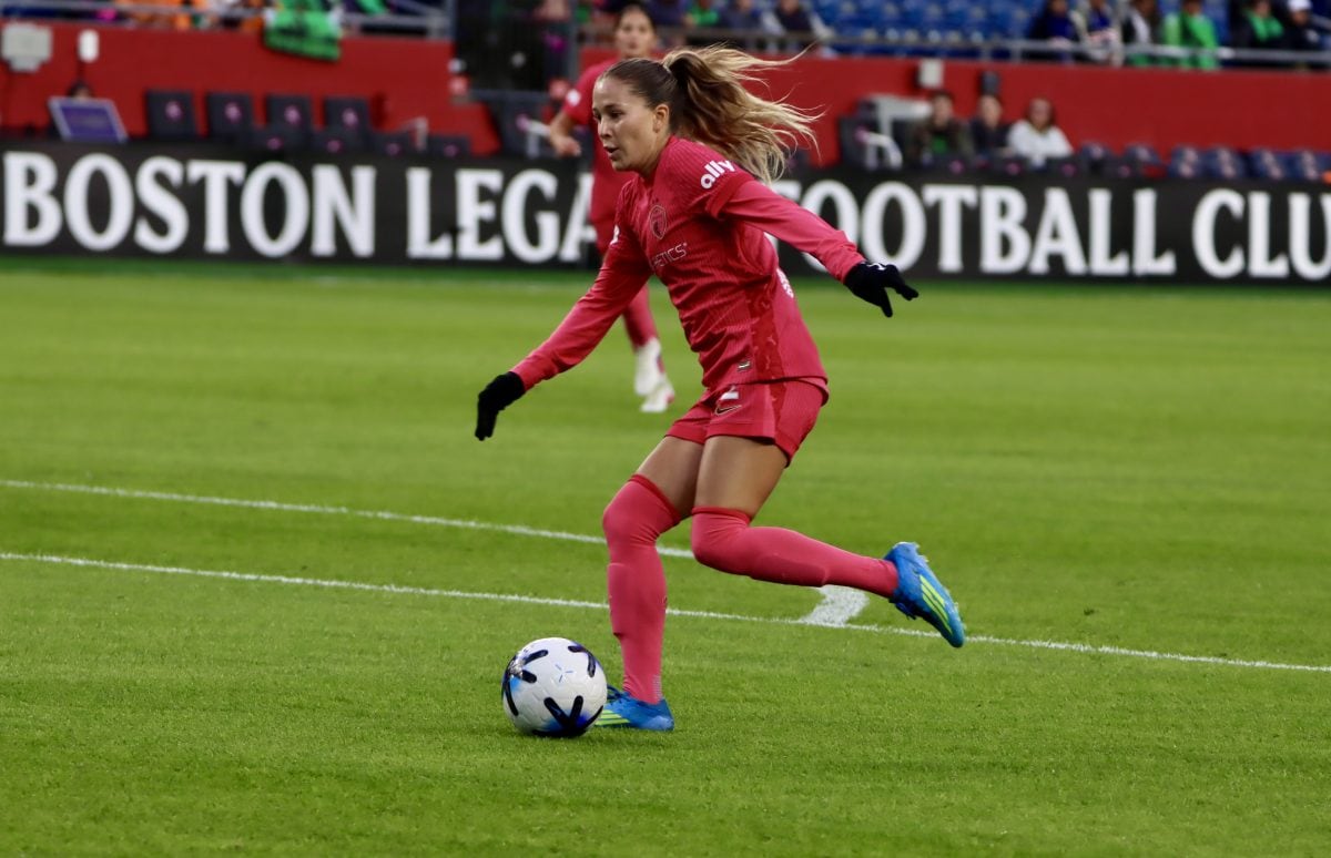 Boston Legacy FC VS North Carolina Courage at Gillette Stadium in Foxborough, Massachusetts on April 29, 2026.