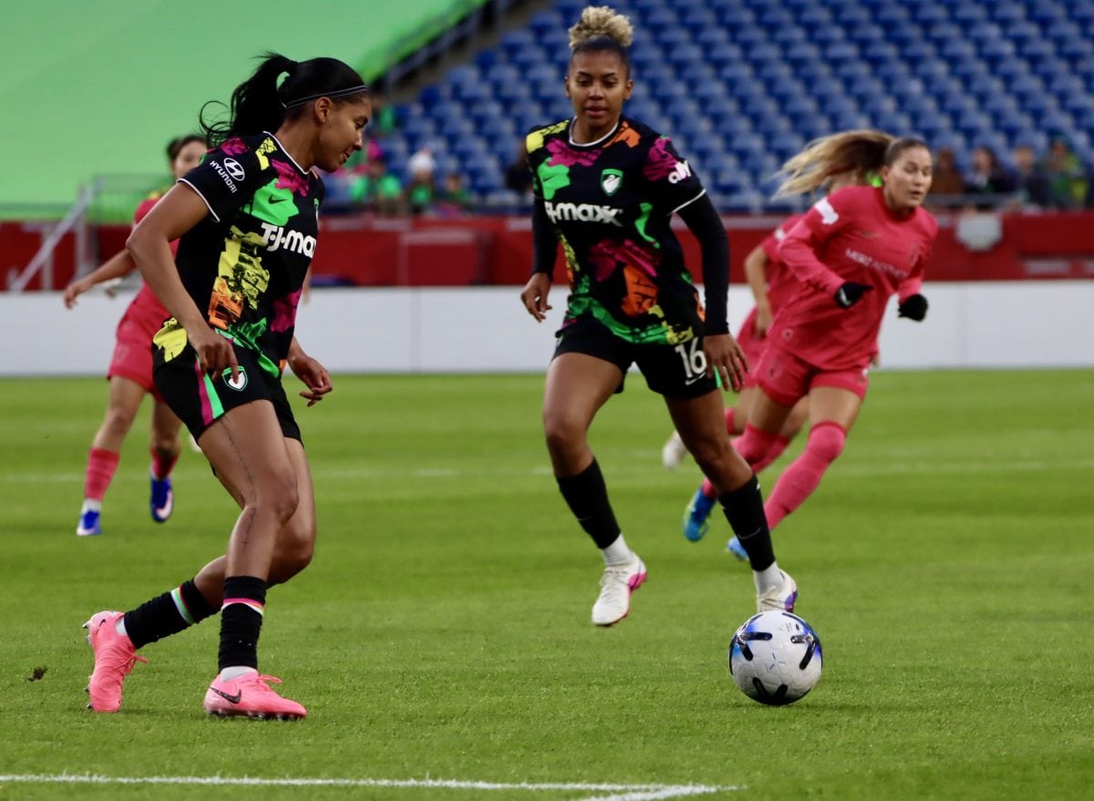 Boston Legacy FC VS North Carolina Courage at Gillette Stadium in Foxborough, Massachusetts on April 29, 2026.