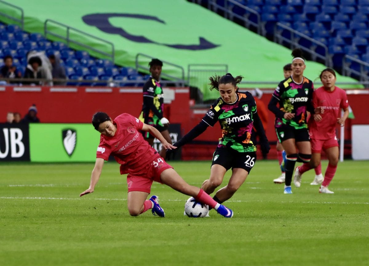 Boston Legacy FC VS North Carolina Courage at Gillette Stadium in Foxborough, Massachusetts on April 29, 2026.