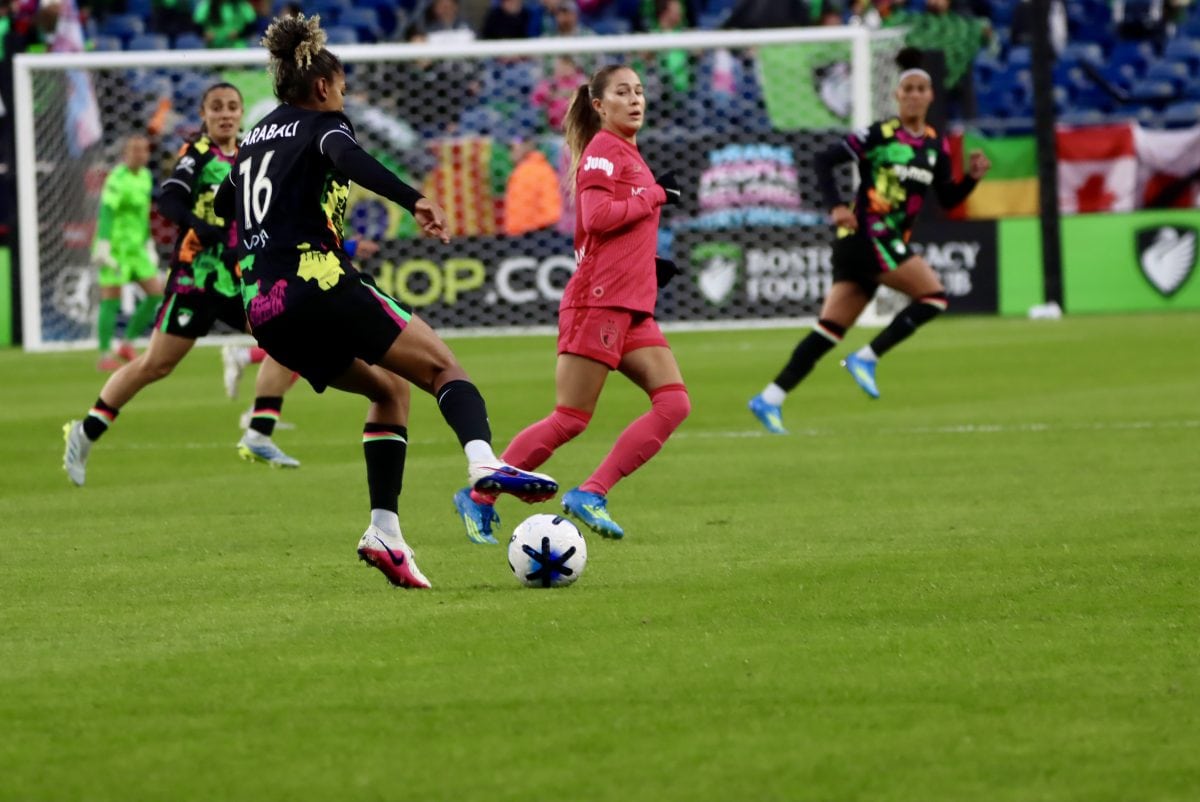Boston Legacy FC VS North Carolina Courage at Gillette Stadium in Foxborough, Massachusetts on April 29, 2026.