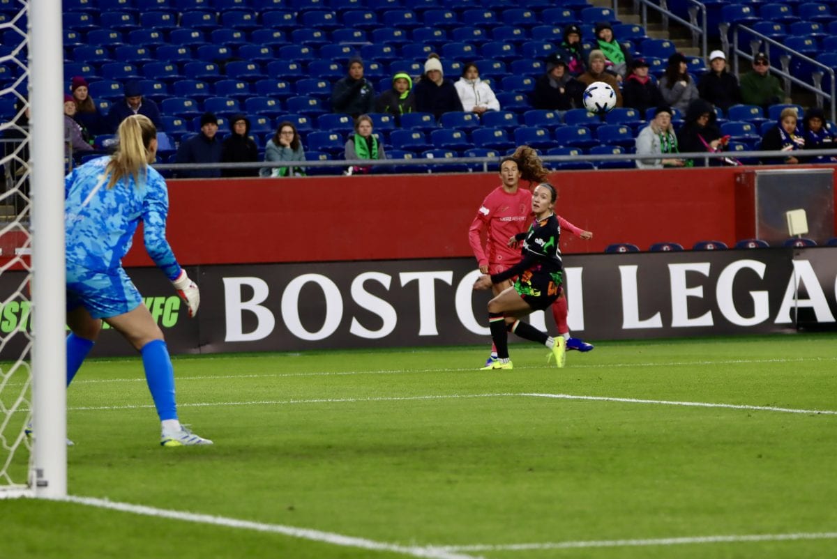 Boston Legacy FC VS North Carolina Courage at Gillette Stadium in Foxborough, Massachusetts on April 29, 2026.