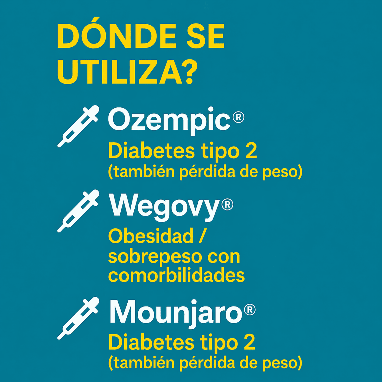ozempic wegovy mounjaro indicaciones