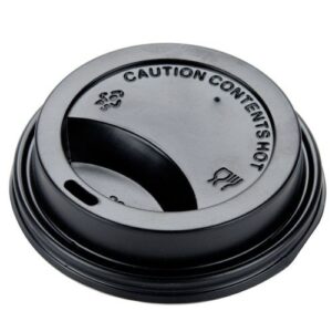 Black Sip Through Domed Lid