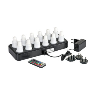 LED Rechargeable Multicolour Candles, 12 pcs 70 x 40 mm
