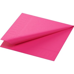 168408 Tissue Napkin 24 x 24 cm Fuchsia 3-ply