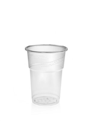 Clear Half Pint Cups Embossed 'COMPOSTABLE' CE Marked (1250)