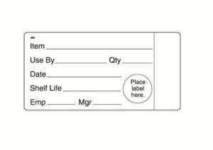 Use By Shelf Life Food Label