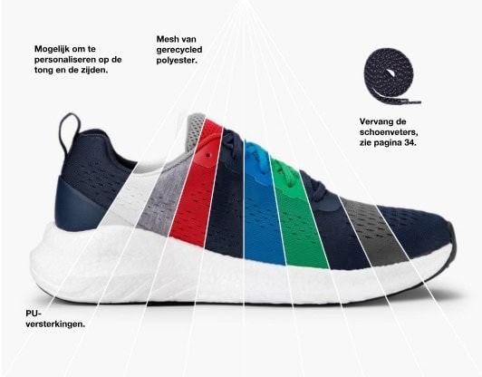 Printer Essentials Flex Sneakers – 75% gerecycled polyester