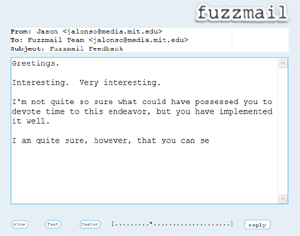 Fuzzmail screenshot