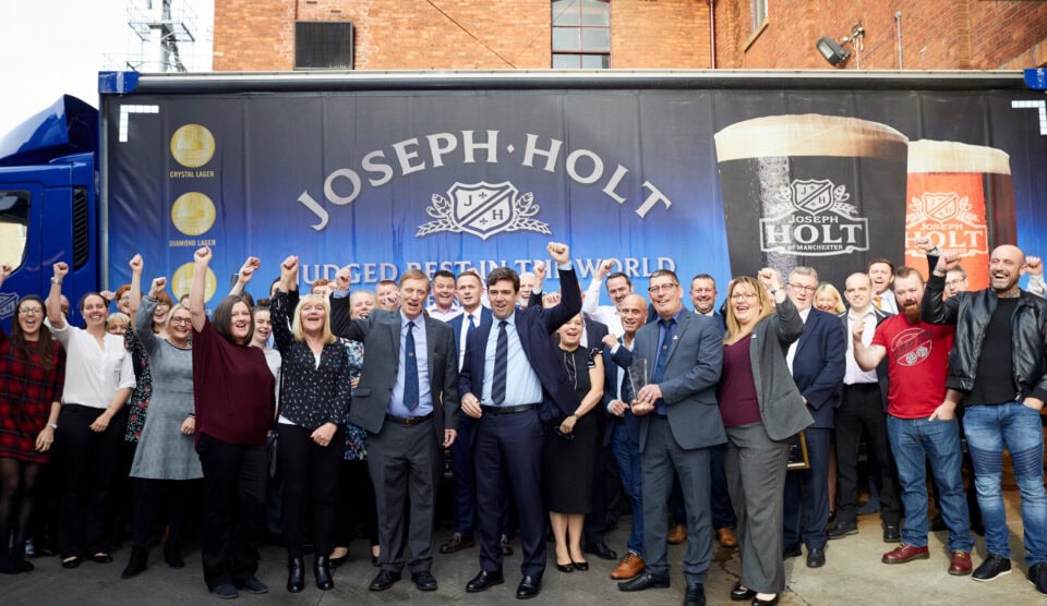 Joseph holt brewery team charity fundraising