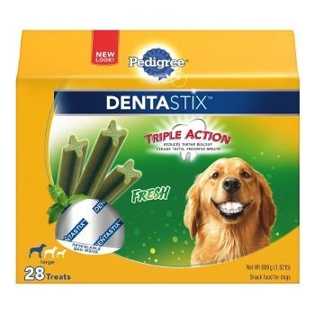 Packet of Pedigree Dentastix isolated on white