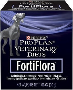 Box of purina fortiflora isolated on white