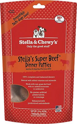 Stella & Chewy's Stella's Super Beef Dinner Patties Grain-Free Freeze-Dried Dog Food