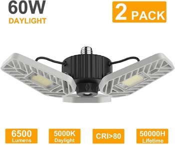 1: LZHOME 2-Pack LED Garage Lights