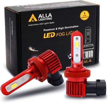 1: Alla Lighting 5200lm AL-R H8 H11 LED Fog Light Bulbs
