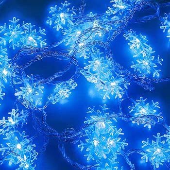 3: DomeStar Christmas Snowflake String Lights
