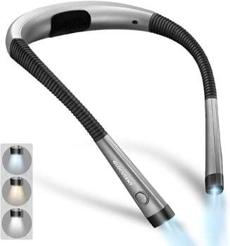 4: Glocusent LED Neck Reading Light