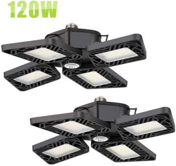 3: Axcelight 120W LED Garage Lights, 12,000 Lumens Super Bright Garage Ceiling Lights