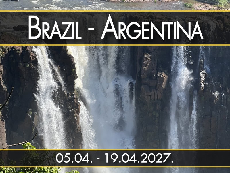 Brazil - Argentina, polazak 05.04. - 19.04.2027.: Vodopad krupno, vertikalna