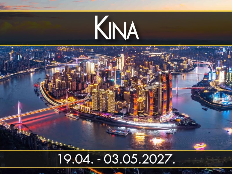 Kina, polazak 19.04. - 03.05.2027.: Čongking noću iz vazduha, 2,2:1 pa isecanje zadržava sredinu