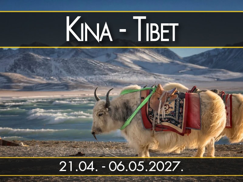 Kina - Tibet, polazak 21.04. - 06.05.2027.: Jak sa sedlom ispred snežnih planina i jezera