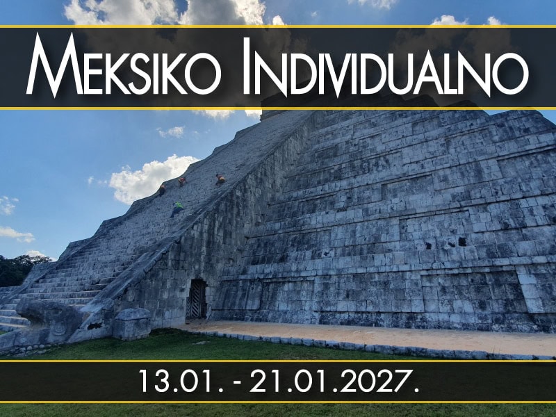 Meksiko Individualno, polazak 13.01. - 21.01.2027.: Čičen Ica piramida sa oblacima, jasan motiv