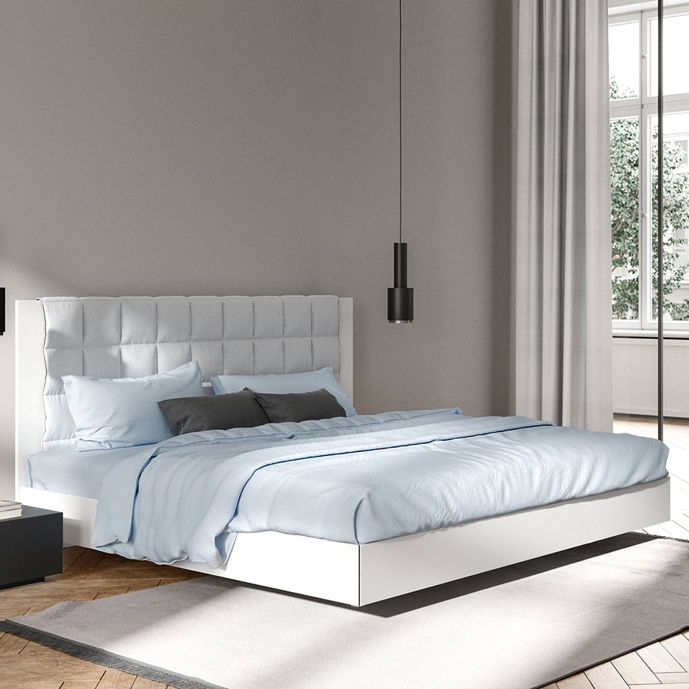 IZZY - das Schwebebett | mit geradem Kopfteil (inkl. Husse)