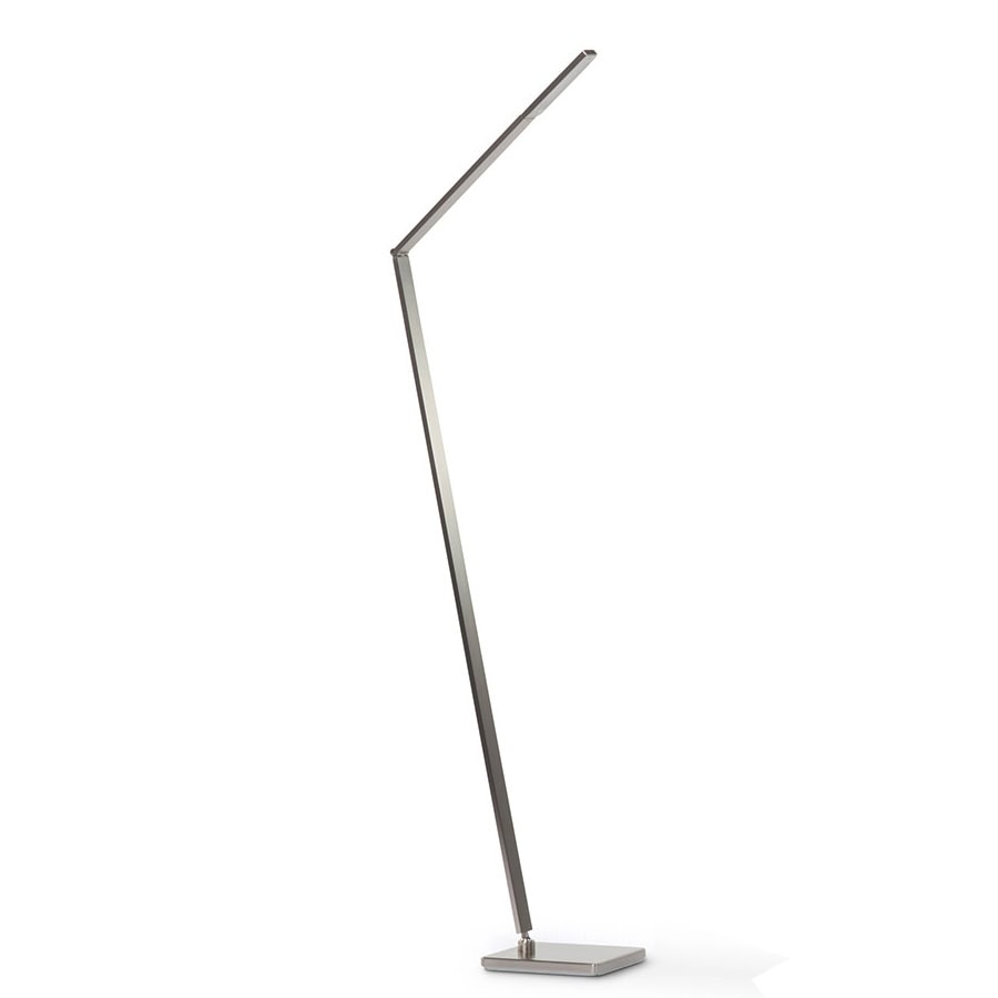 LUMIS LED Stehleuchte Messing vernickelt Edelstahl matt Optik (Nr. 10)