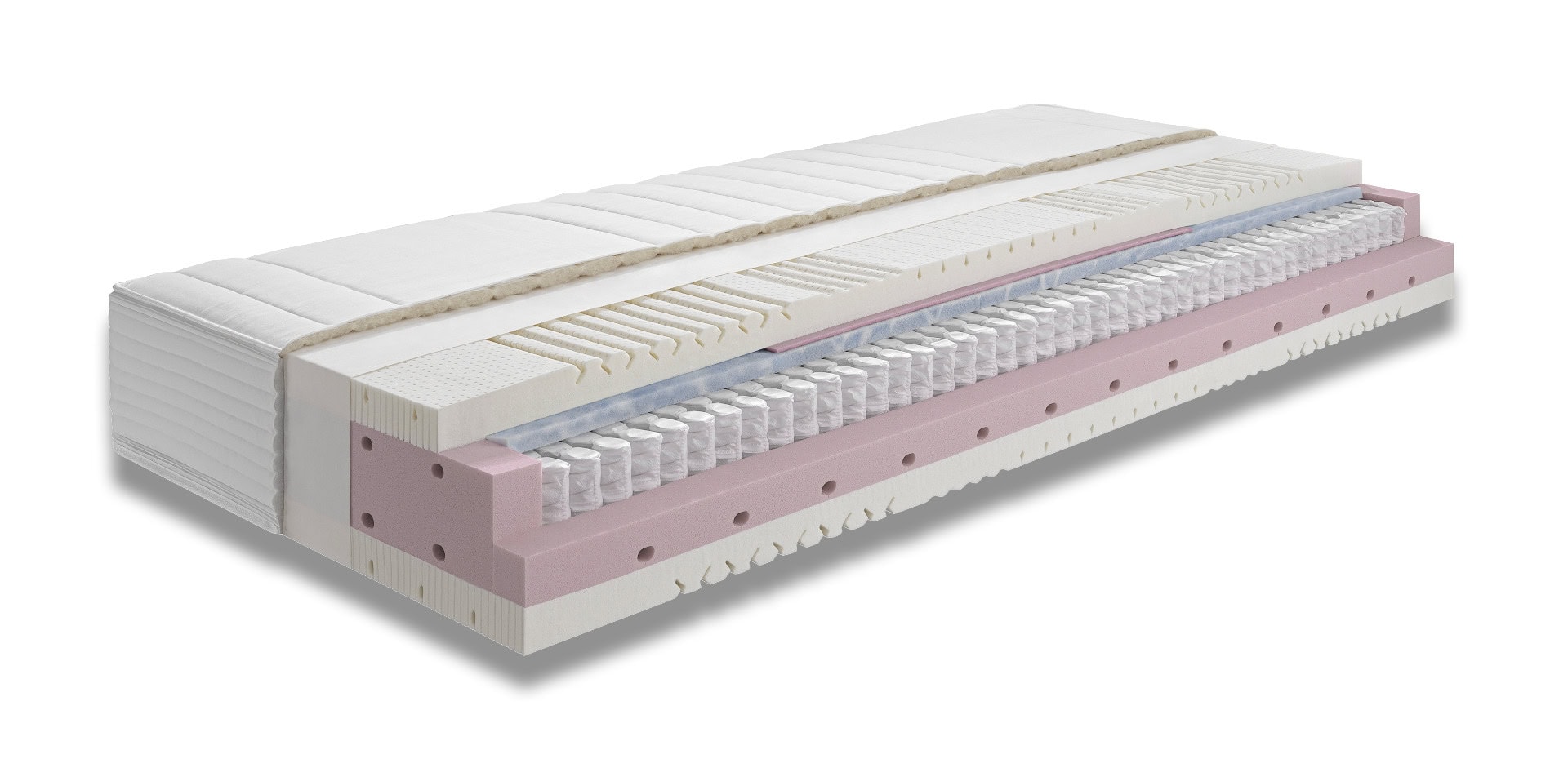 LAGERWARE Taschenfederkernmatratze ARGENTO 22 L (Latex) Medium 