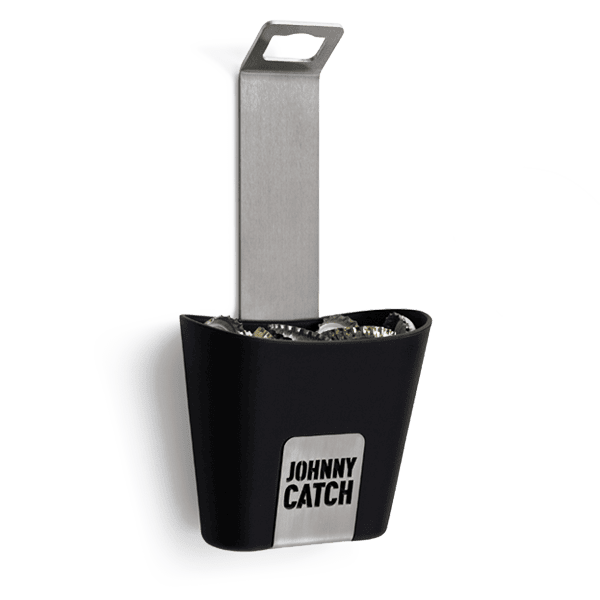 JOHNNY CATCH UP - der Wand-Flaschenöffner (mit Fangbecher)