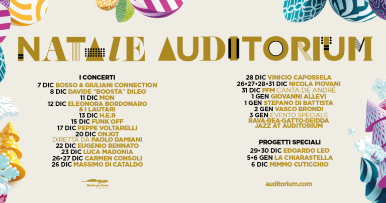 Natale all’Auditorium dal 4 dicembre al 6 gennaio
