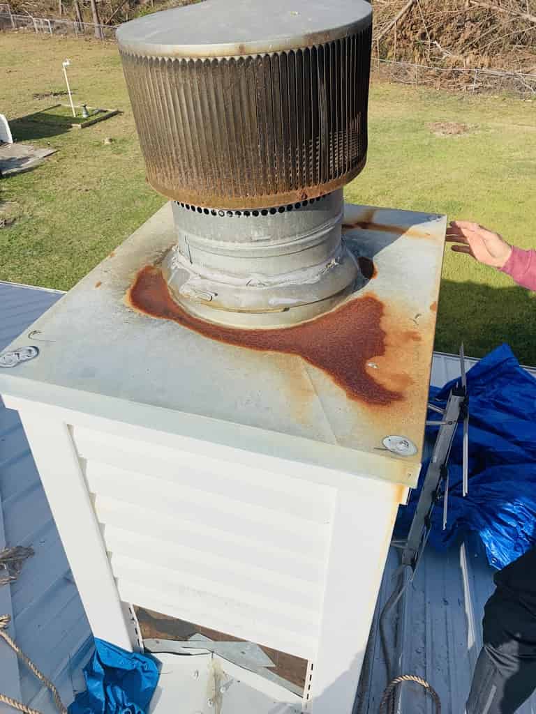 Rusty Chimney Cap Chimney Cap repair