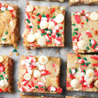 White Chocolate Peppermint Blondies