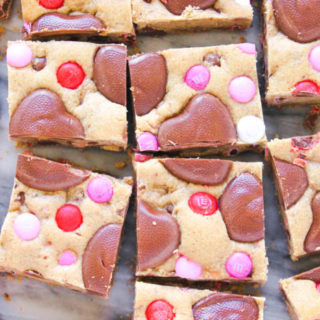 Valentine's Blondie Bars