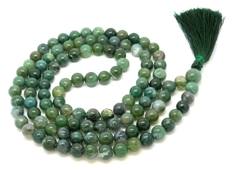 green mala beads