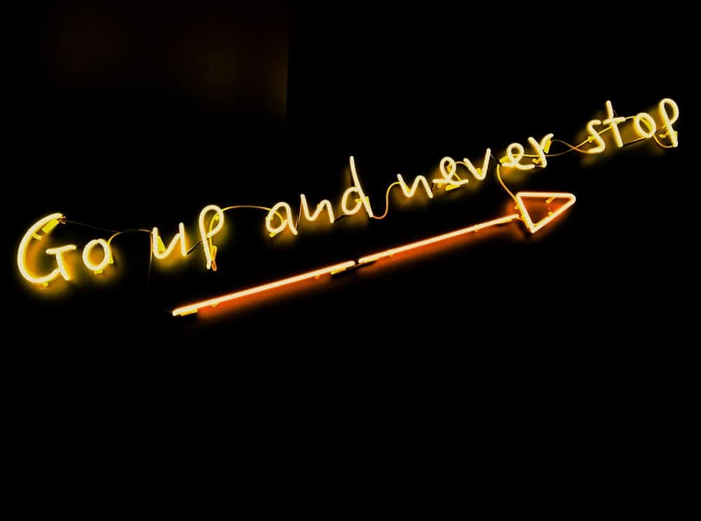 go up and never stop sign