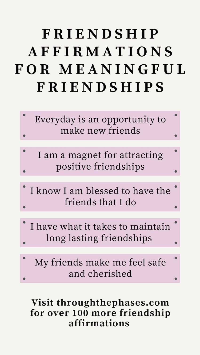 friendship affirmations for meaningful friendships