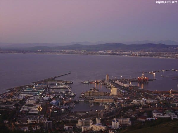 v a waterfront from signal hill,cape town walk