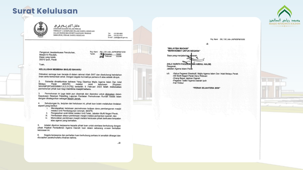 Tabung Wakaf Pembinaan Masjid Riyadhus Solihin - Image 2