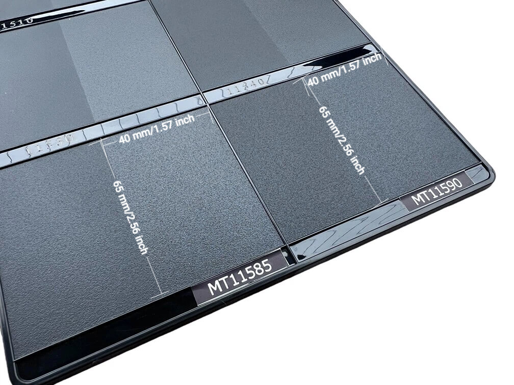 MT 11580 & 11590 Texture Plaque Size