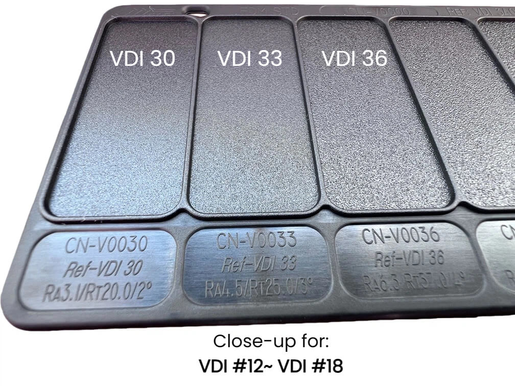 VDI 3400 Texture Card for VDI 30, VDI 33 and VDI 36