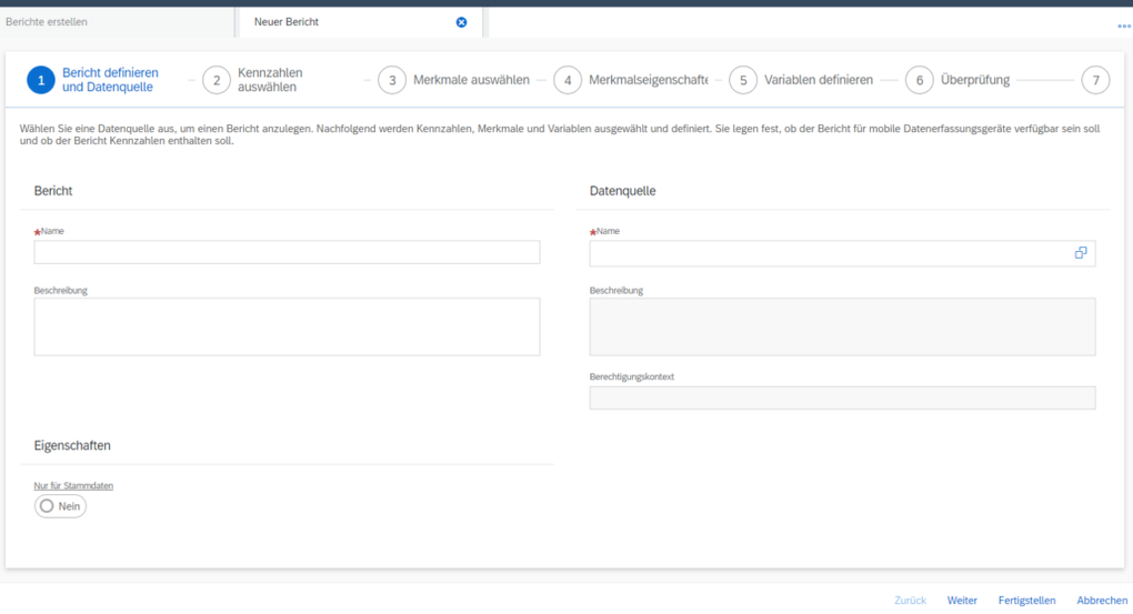 Erstellen eines Berichts in der SAP Sales Cloud