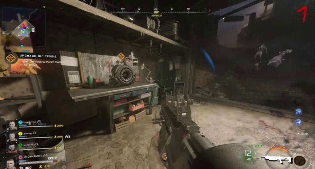 Screenshot of Pack-A-Punch part in Ashes of the Damned, Call of Duty: Black Ops 7 Zombies.