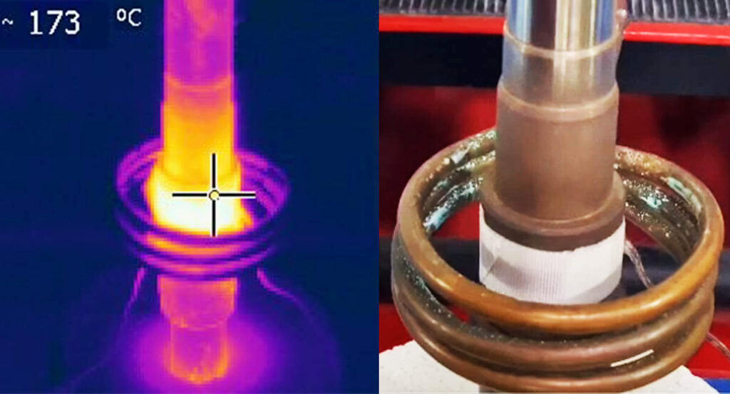 Induction Curing for Bonding of Quartz Chip to a Steel Cylinder