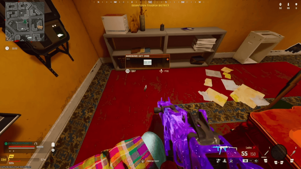 Screenshot of the Hardware Gift Card in Warzone Verdansk.