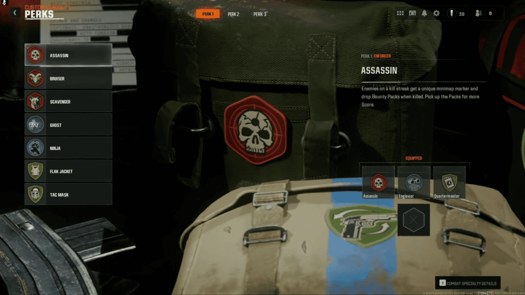 Black Ops 6 All Loadouts Menu Perk 1 Slot