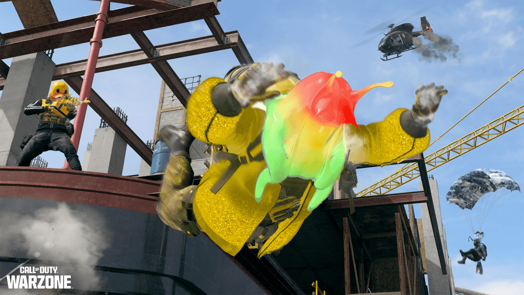 Operator Jumping off building on Urzikstan Warzone Map in Modern Warfare 3