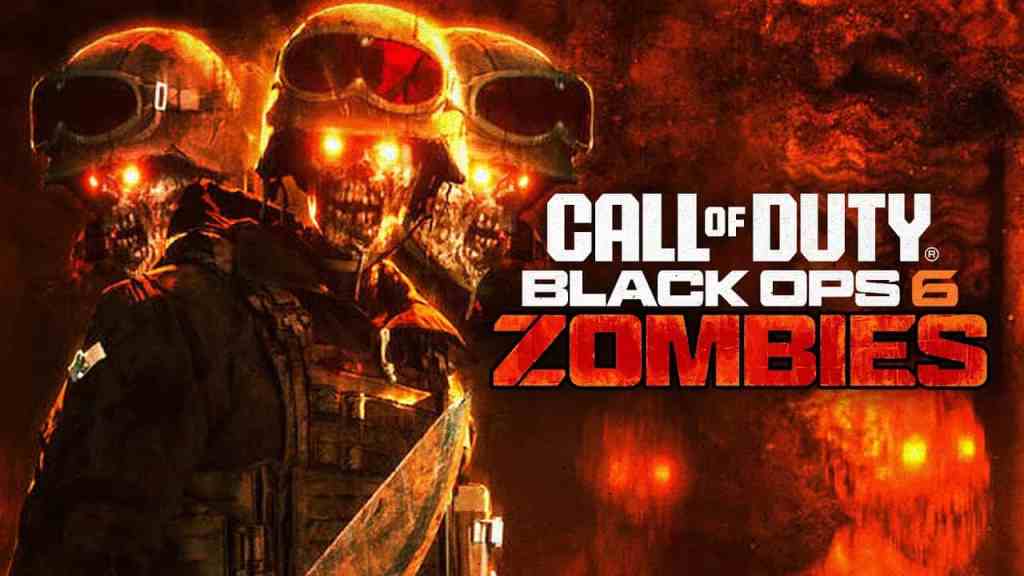 Zombie in a tactical gear outfit with the text Call of Duty Black Ops 6 Zombies