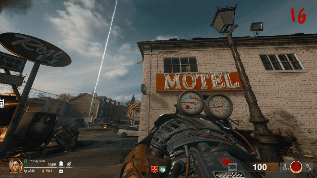 Black Ops 6 Zombies Liberty Falls Side Easter Egg Aetherella Statue on Motel Sign