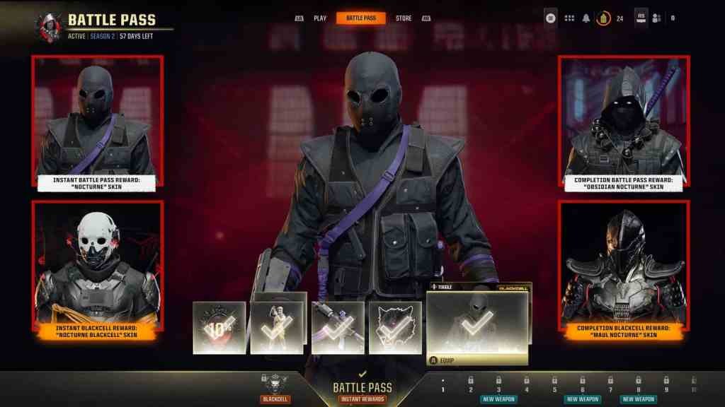 The Nocturne Operator - Black Ops 6 in the Season 2 Battle Pass